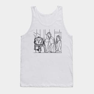 Distracted Boyfriend Memes With Sci Fi Astronaut Cat Tank Top